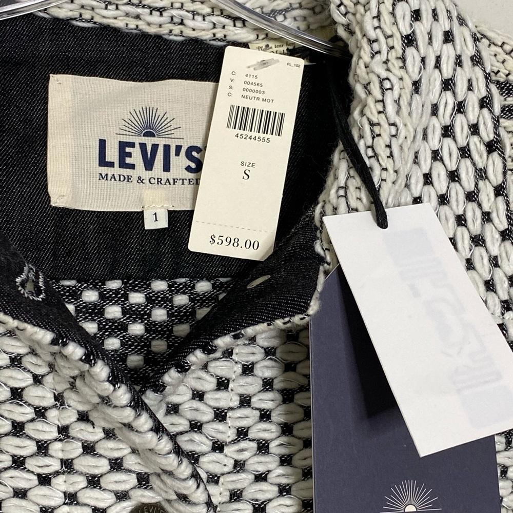 LEVI'S TEXTURED FRINGE JACKET new size S - Picture 6 of 6